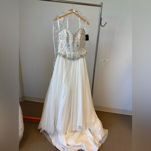 Elegant Strapless Beaded Gown 6819 (Corset) 6822 (skirt)